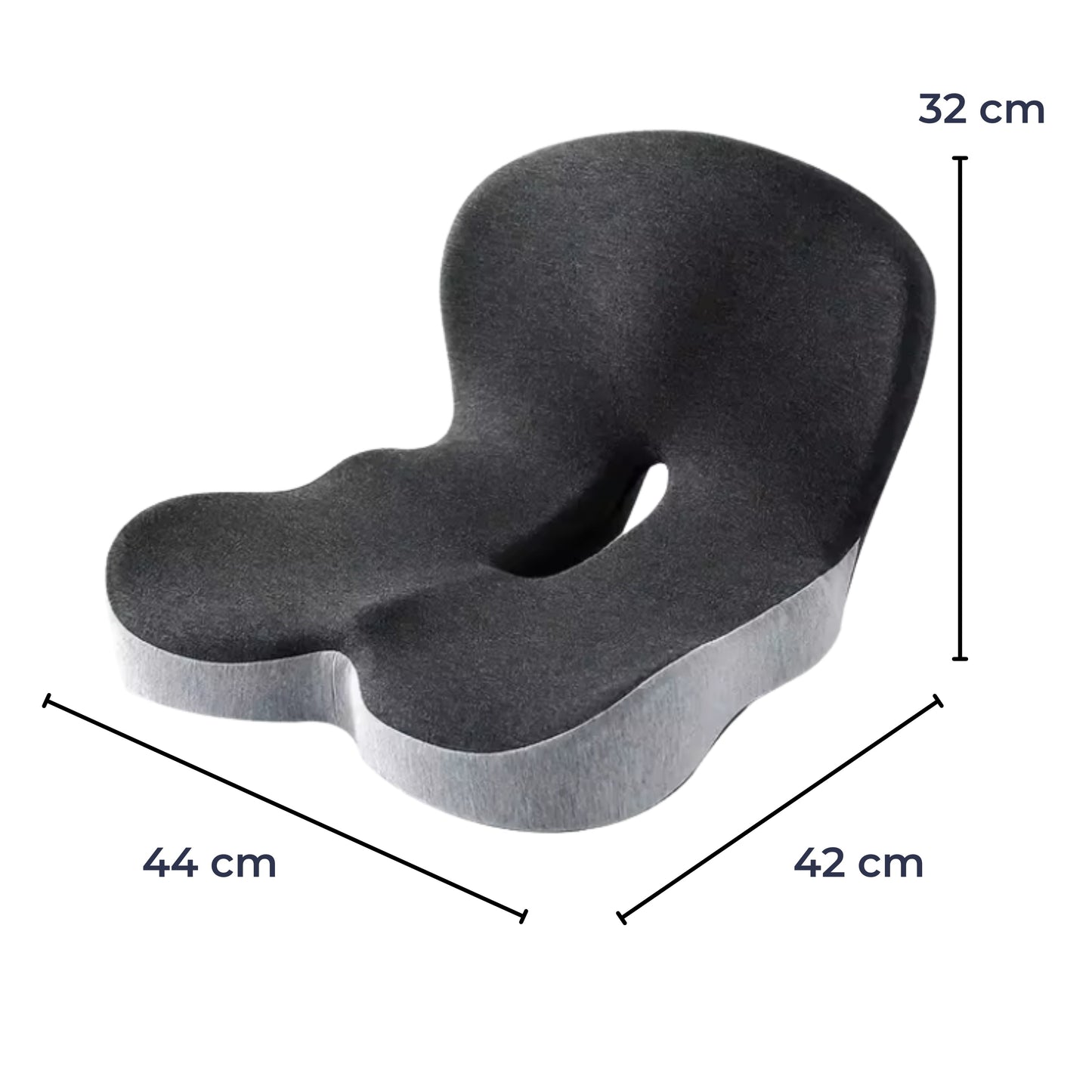 Contoured Back Support Cushion for Office Chair Use
