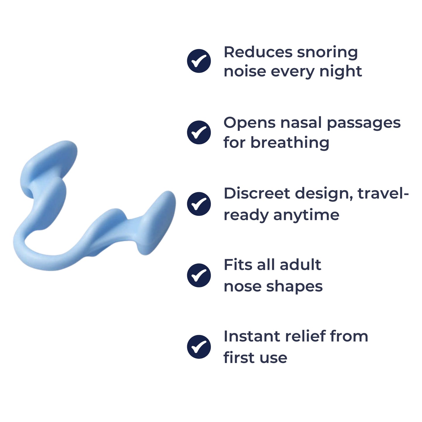 Anti Snore Nose Clip - Soft Silicone - Comfortable Fit