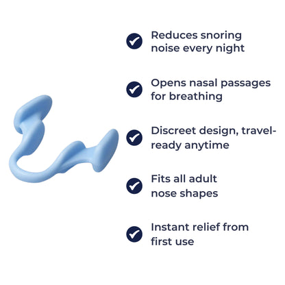 Anti Snore Nose Clip - Soft Silicone - Comfortable Fit