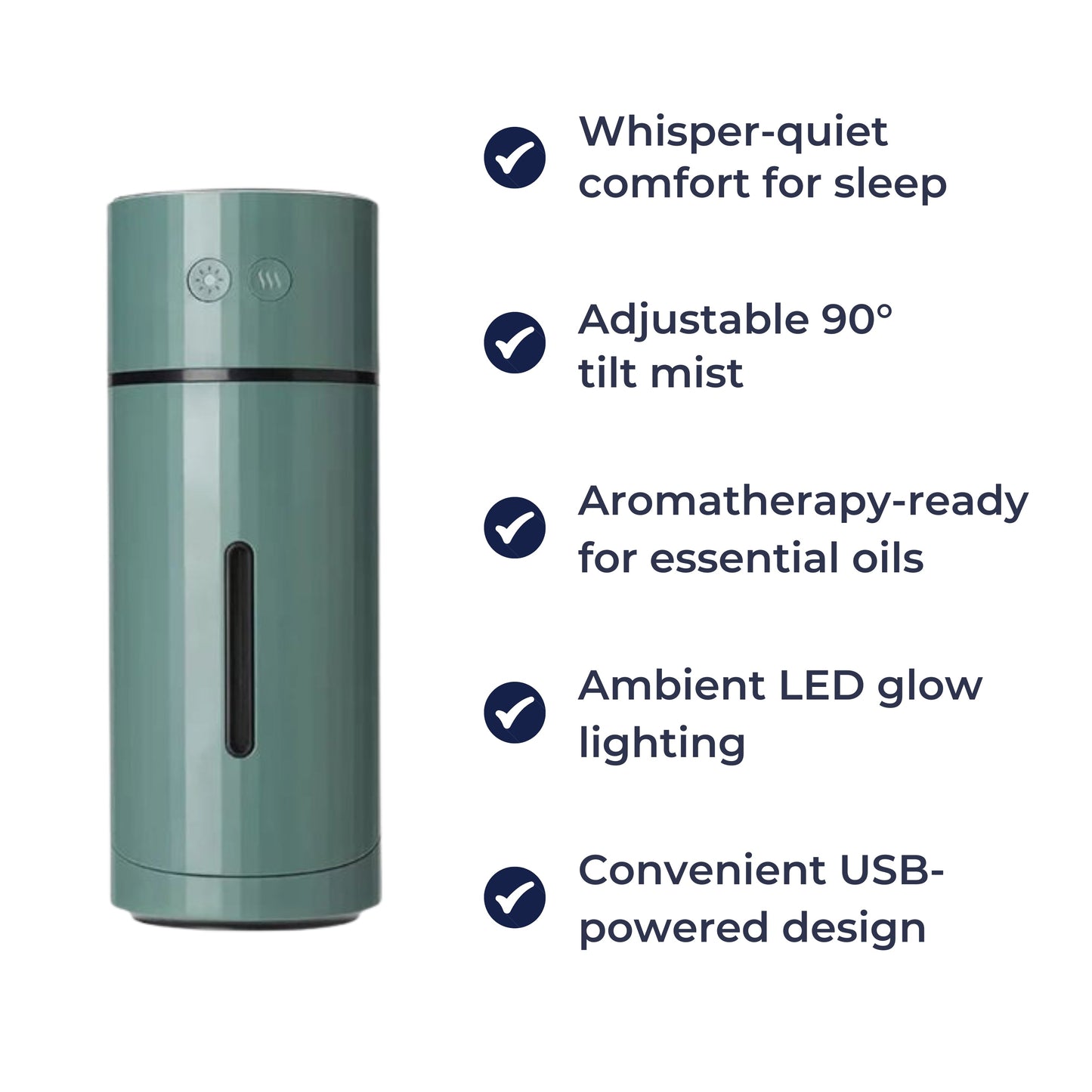 Silent 90° Tilt Air Purifier for Better Sleep