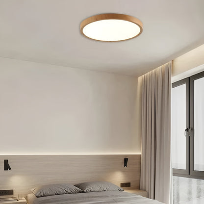 Slim Wooden LED Ceiling Lamp