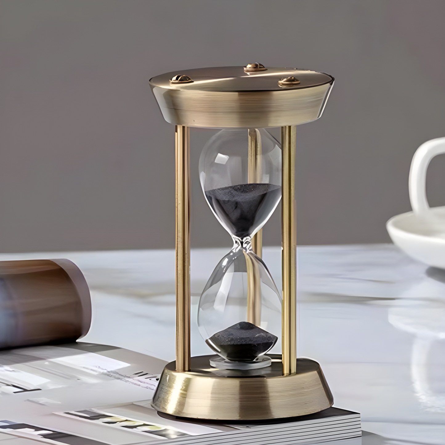 Vintage Metal Timer Hourglass
