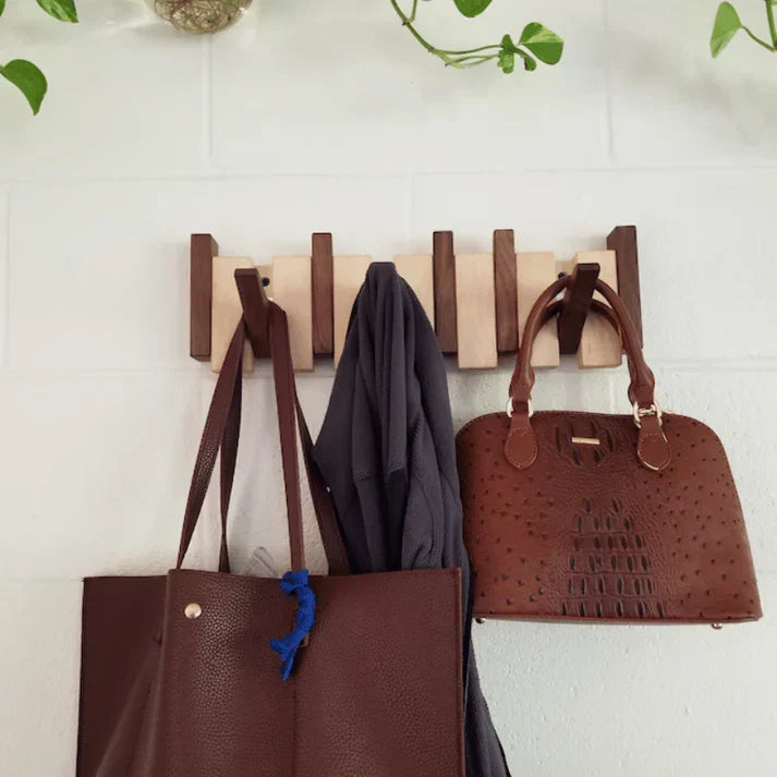 Modern Wooden Piano Coat Rack and Shelf - Cofik