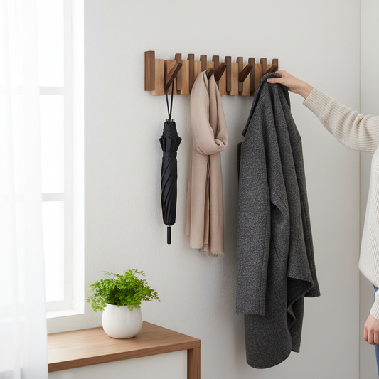 Stylish Wood Coat Rack for Hanging Storage - Cofik