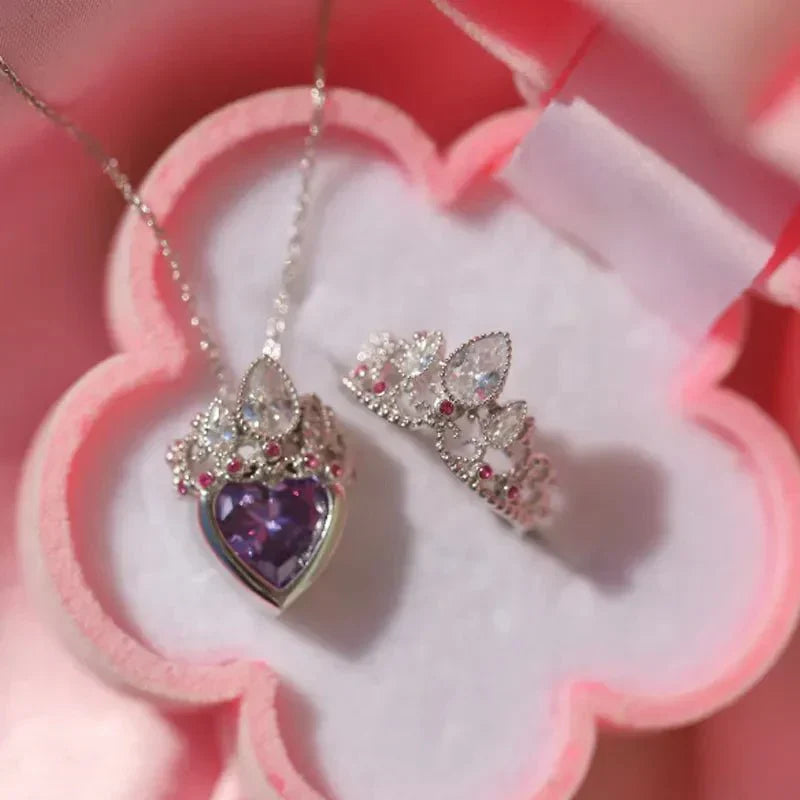 Princess Style Crown Jewelry Set