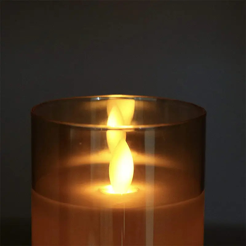 Elegant Glass Candle Style Table Lamp Set