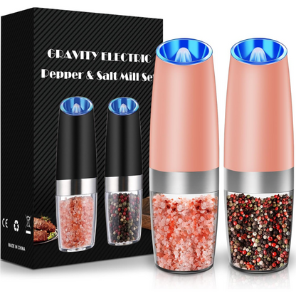 Rechargeable Electric Pepper and Salt Mill Set - GrindMaster Duo