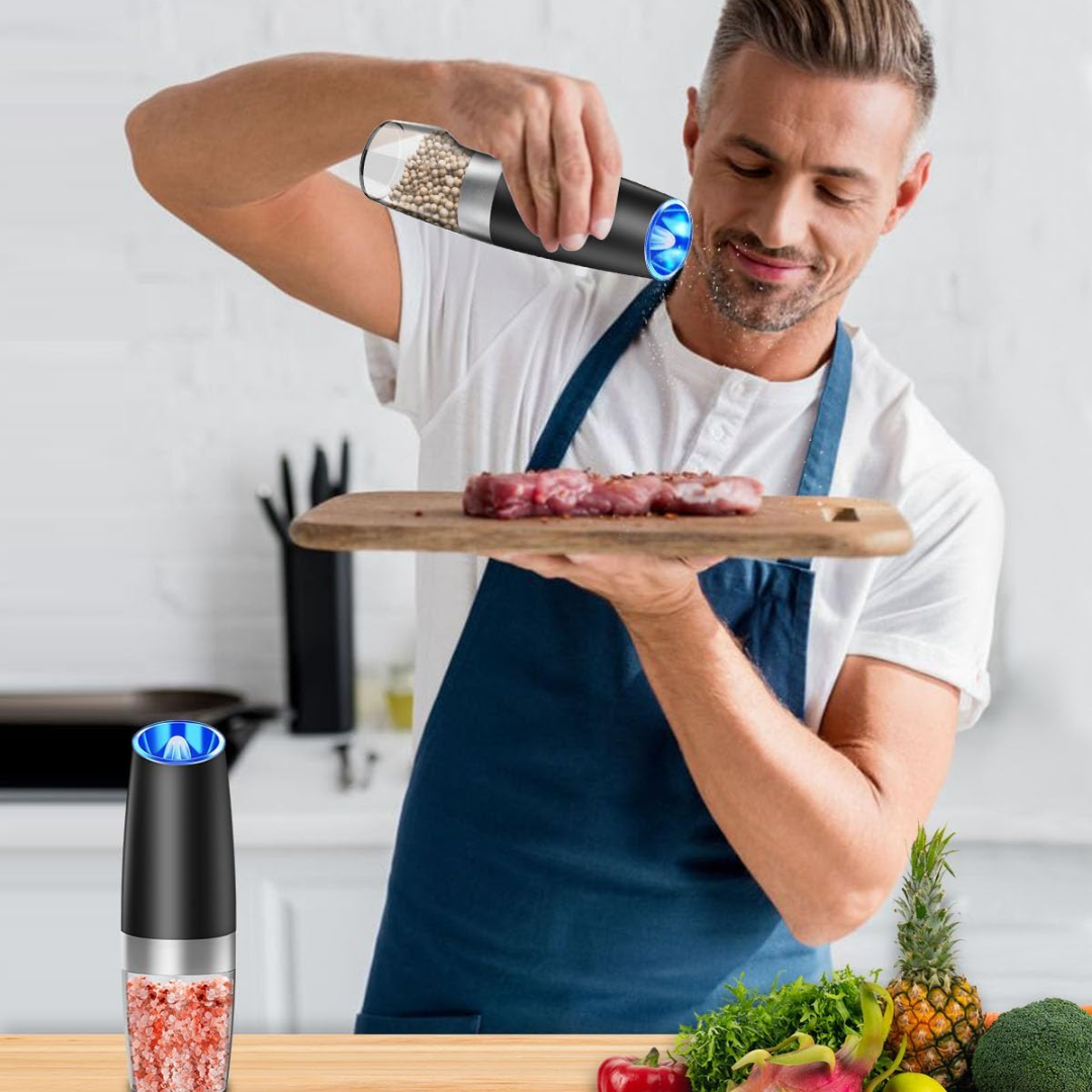 Rechargeable Electric Pepper and Salt Mill Set - GrindMaster Duo