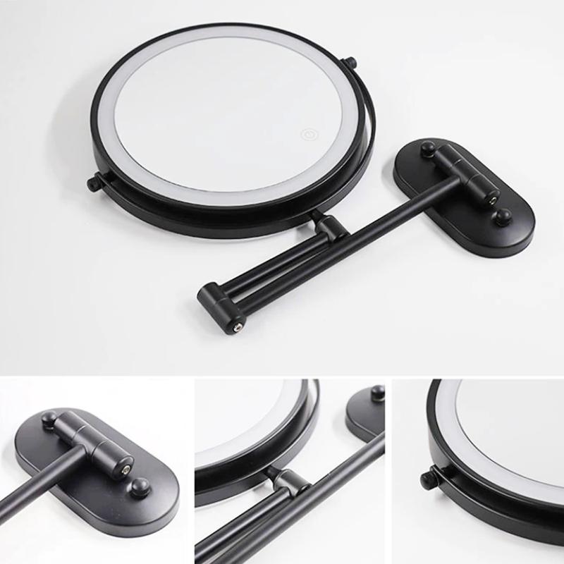 Illuminated Bathroom Mirror with Magnifying Glass