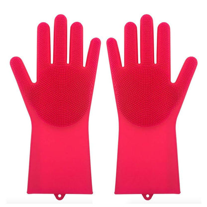 Practical Rubber Cleaning Gloves Pair