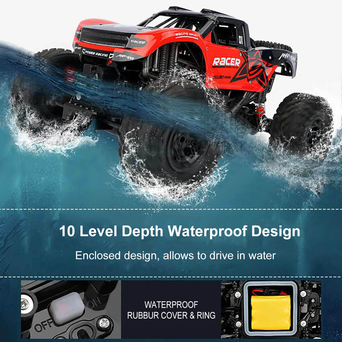 Remote Control Waterproof Off-Road Car Toy