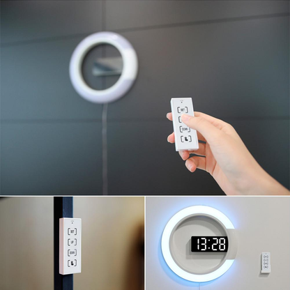 Modern LED Circle Wall Clock Lamp