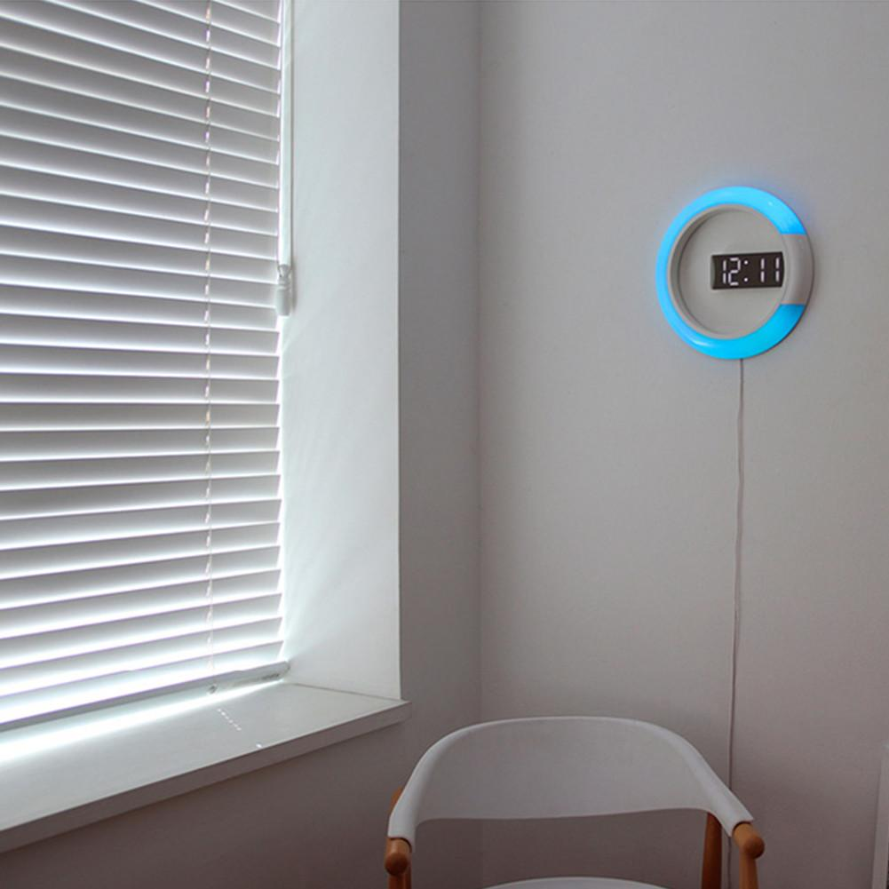 Modern LED Circle Wall Clock Lamp