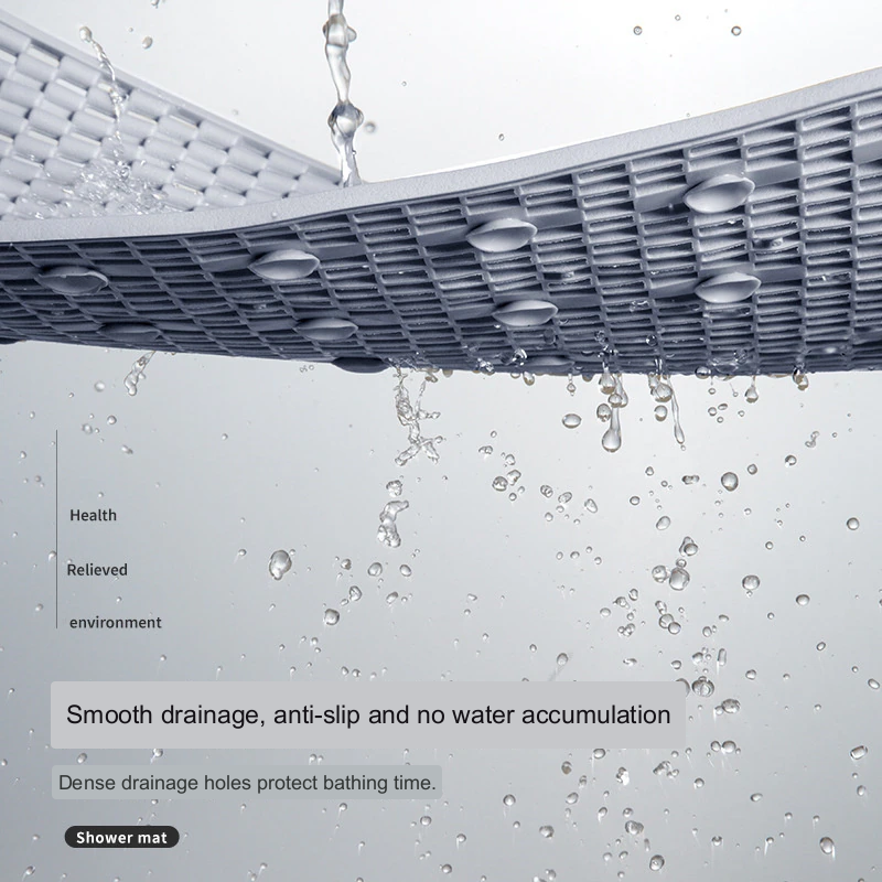 Non-Slip Bathroom Floor Mat with Drainage Holes