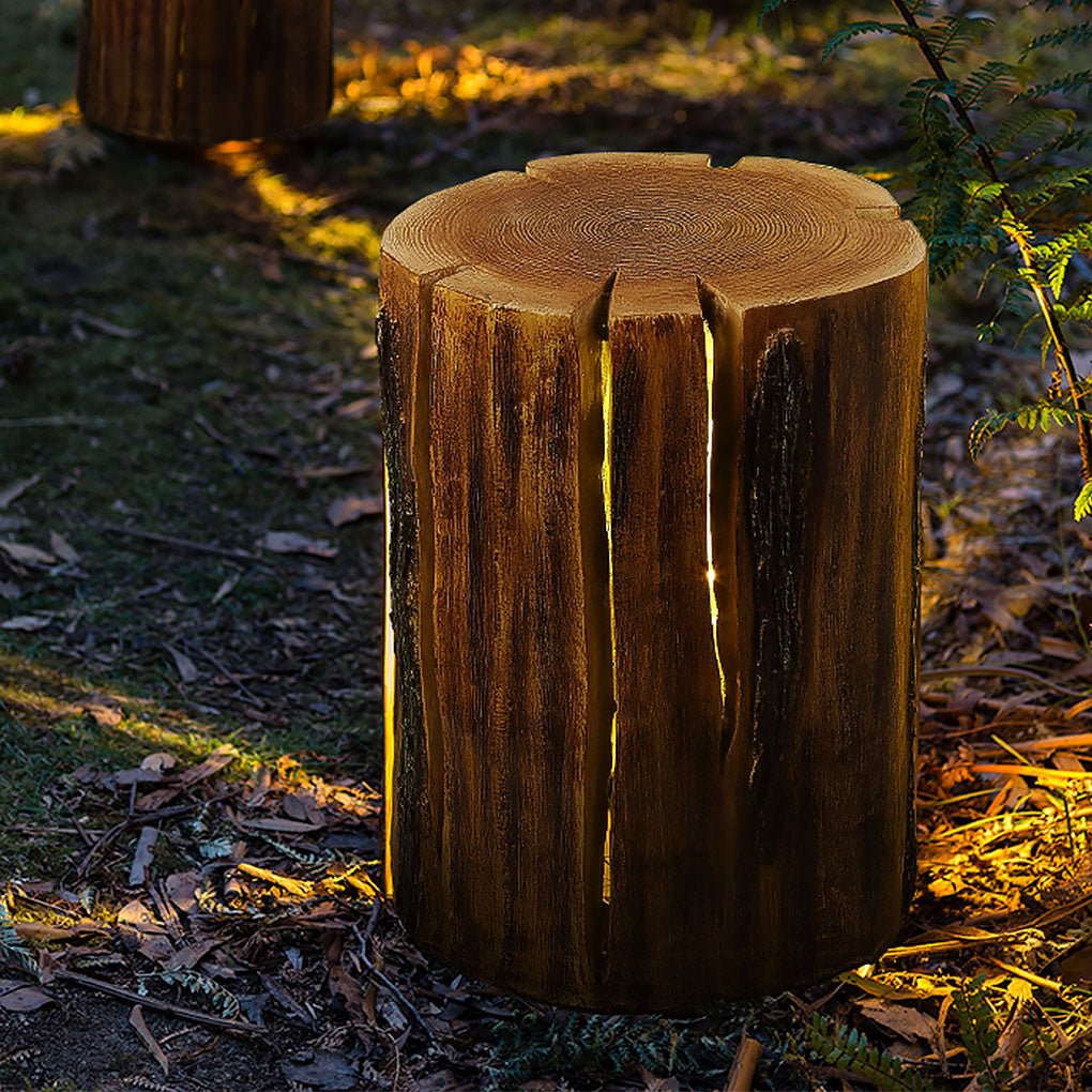 Outdoor Solar Tree Stump Garden Lights