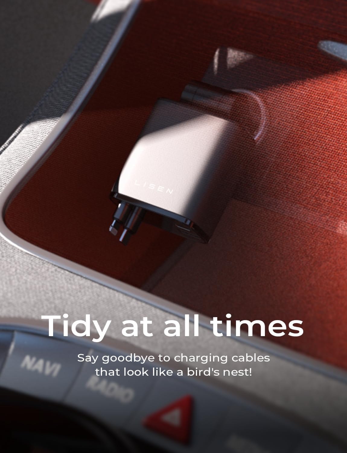 Retractable Car Charger 69W USB C