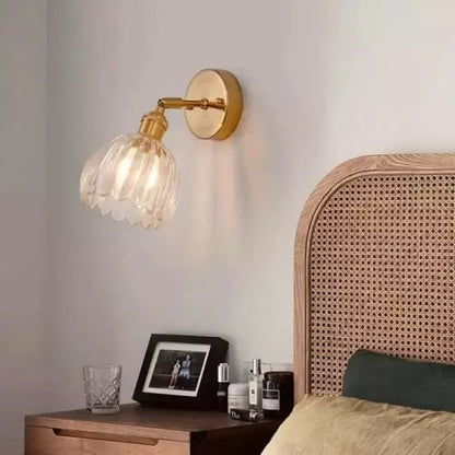 Delicate Floral Glass LED Wall Lamp