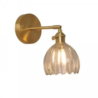 Classic Floral Glass Wall Lamp
