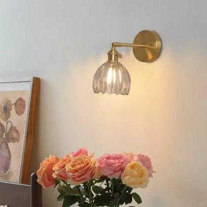 Vintage Glass Flower Wall Lamp - Cofik