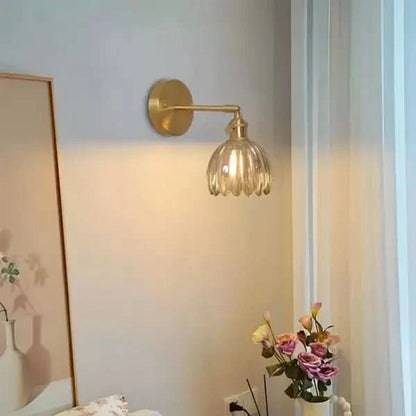Classic Floral Glass Wall Lamp