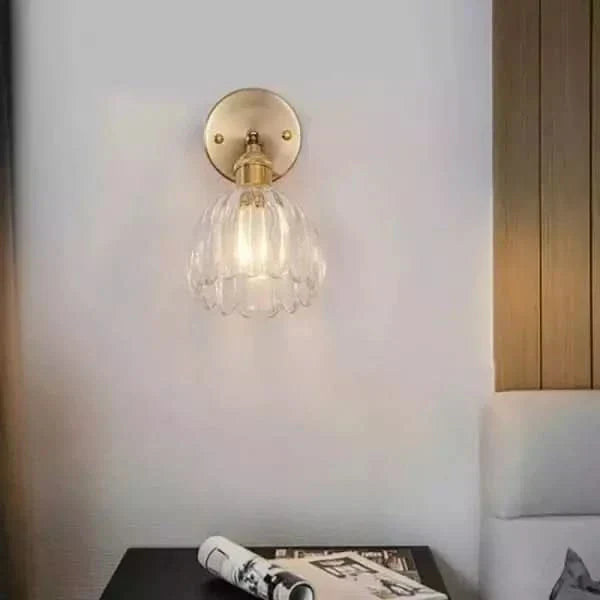 Classic Floral Glass Wall Lamp