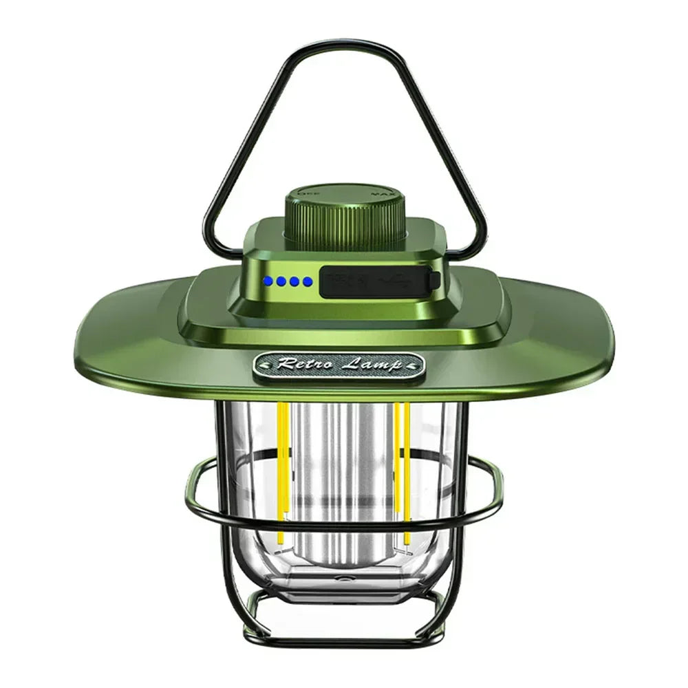 Retro Rechargeable LED Camping Lantern - NostalgiaGlow