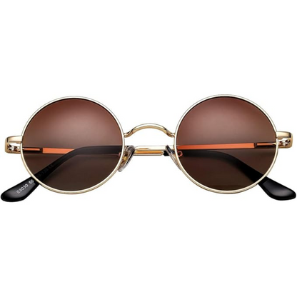 Retro Round Polarized Sunglasses - Lenno