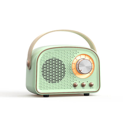 Vintage Round Bluetooth Speaker | Compact Wireless Home Audio