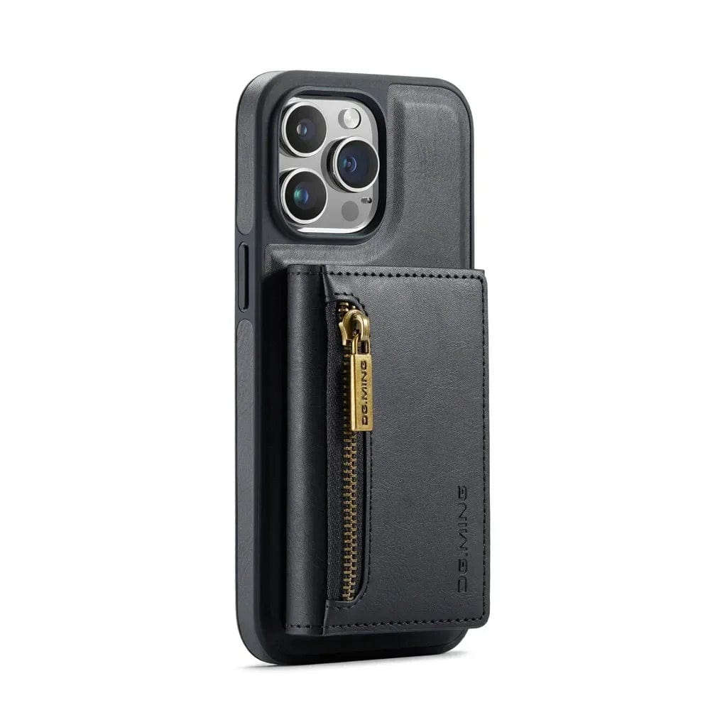 Protective Phone Wallet Case with Detachable Leather Mount