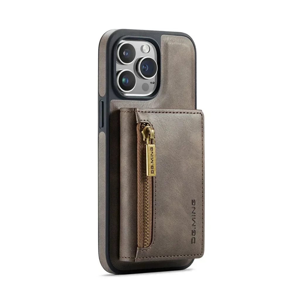 Protective Phone Wallet Case with Detachable Leather Mount