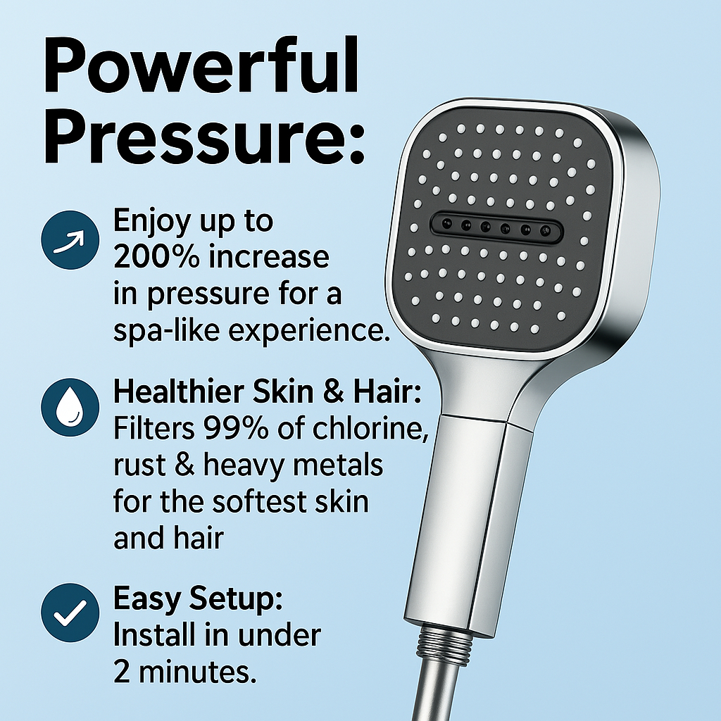 Powerful Shower Head with Advanced Filtration System