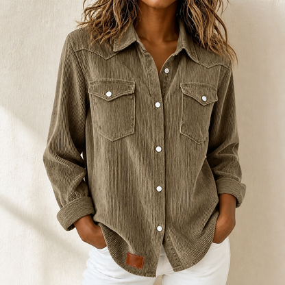 Ribbed Knit Button-Front Shacket