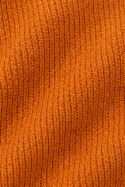 Ribbed V-Neck Relaxed Knit Sweater