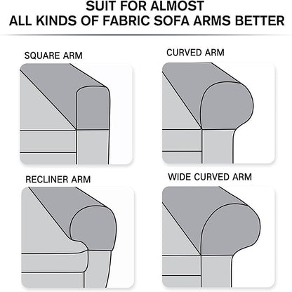 Stretchy Chair Armrest Covers, Set of 2, Red