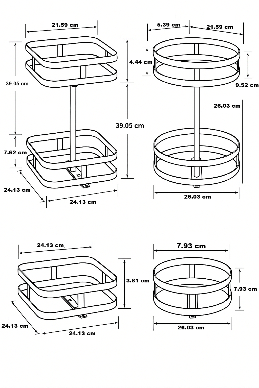 Easy Access 360° Turning Shelf Rack