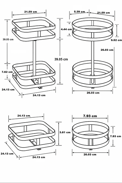 Easy Access 360° Turning Shelf Rack