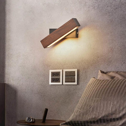 Adjustable Wooden LED Wall Light