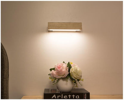 Adjustable Wooden LED Wall Light