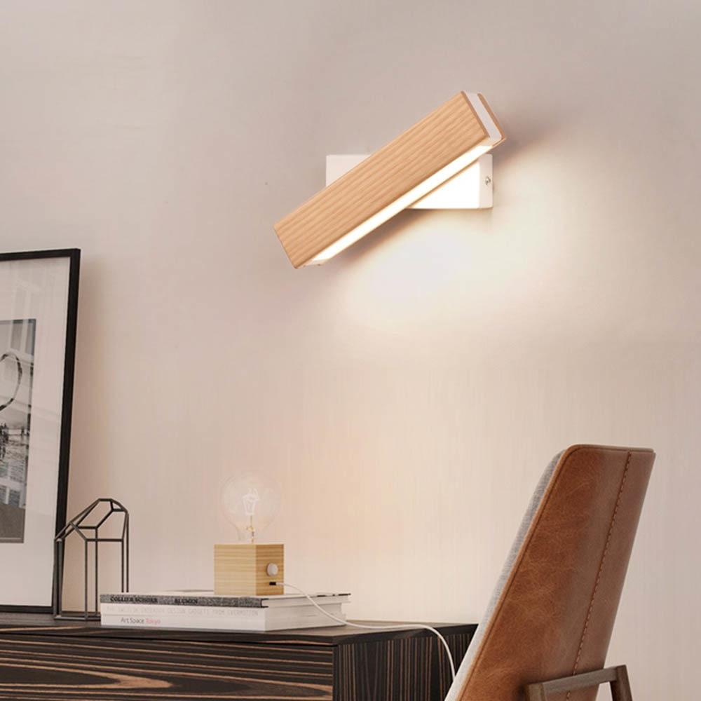 Adjustable Wooden LED Wall Light
