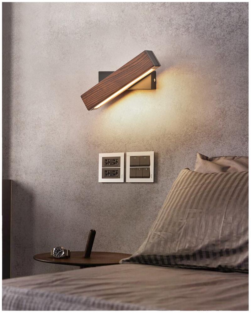 Adjustable Wooden LED Wall Light