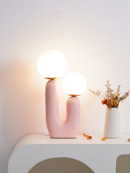 Elegant Wooden Table Light with Earthy Tone