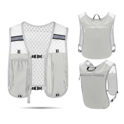 Running Vest with Water Bottle Holder, Reflective Details, and Mobile Pocket