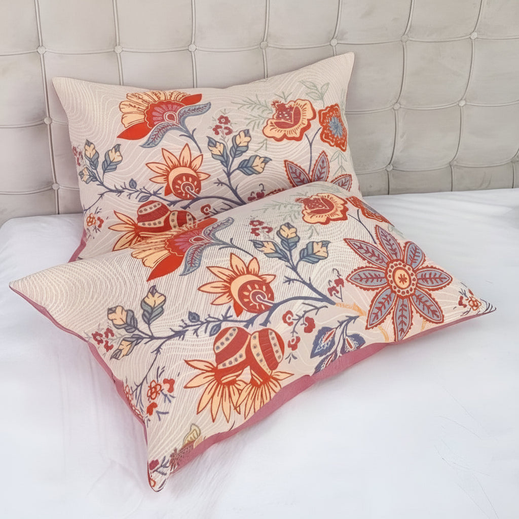 Rustic Floral Boho Pillowcases | 2pcs Set