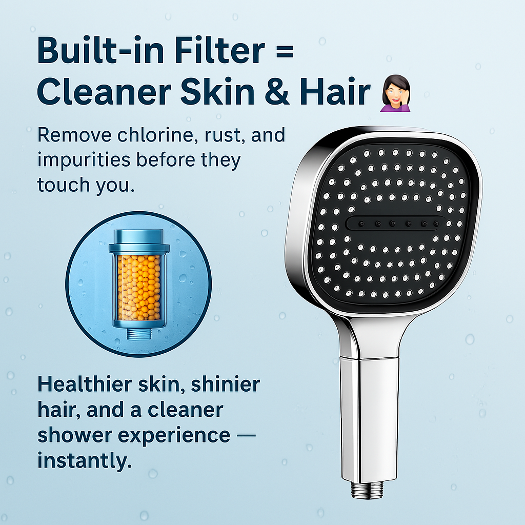 Powerful Shower Head with Advanced Filtration System