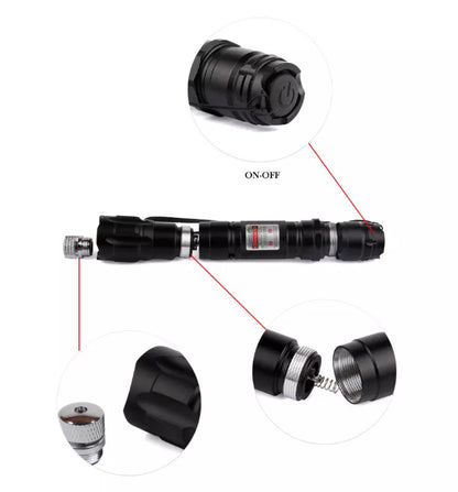Bright Red Rechargeable Laser Pointer Torch Kit