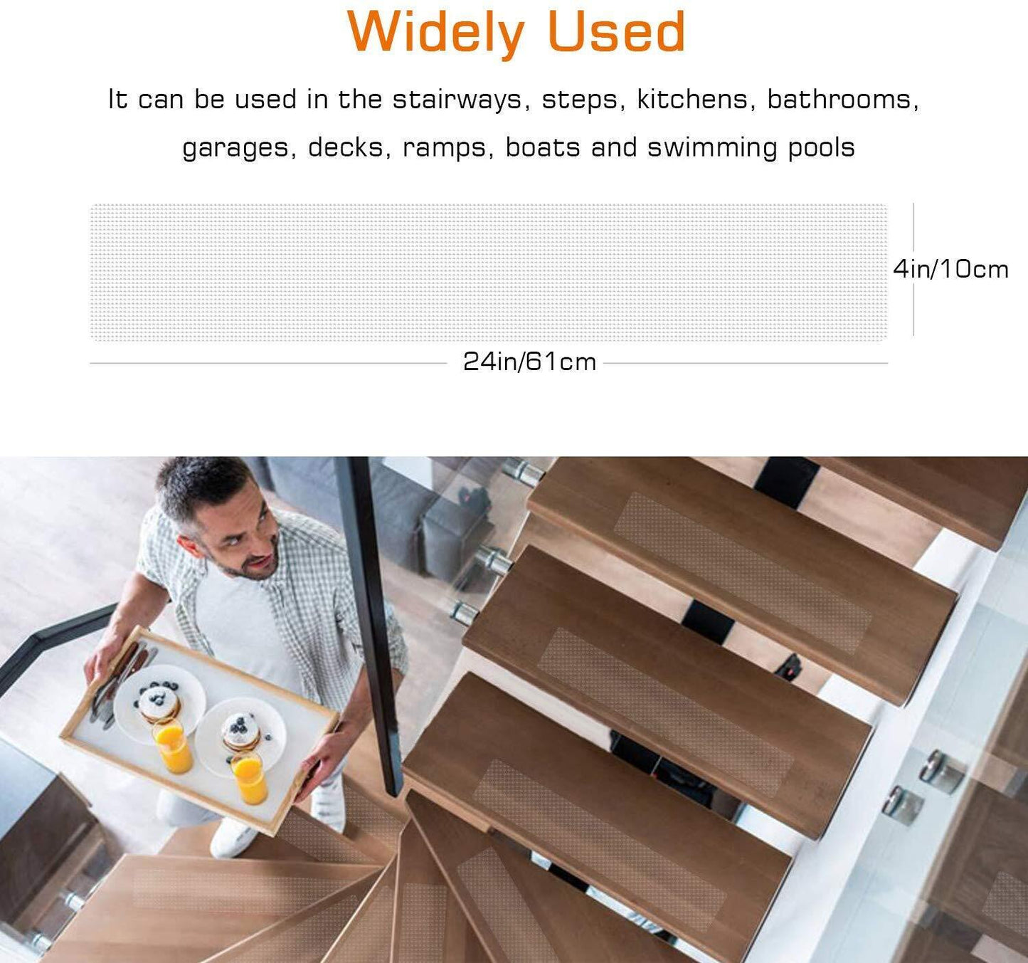 Anti Slip Stair Strips for Indoor Steps Safety