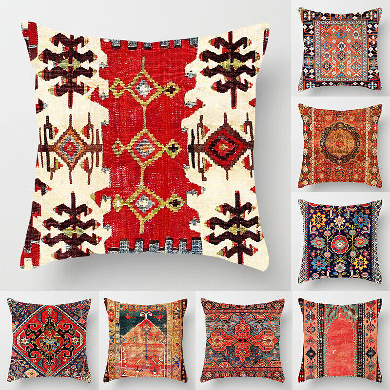 Colorful Global Inspired Pattern Pillow Cover Home Decor
