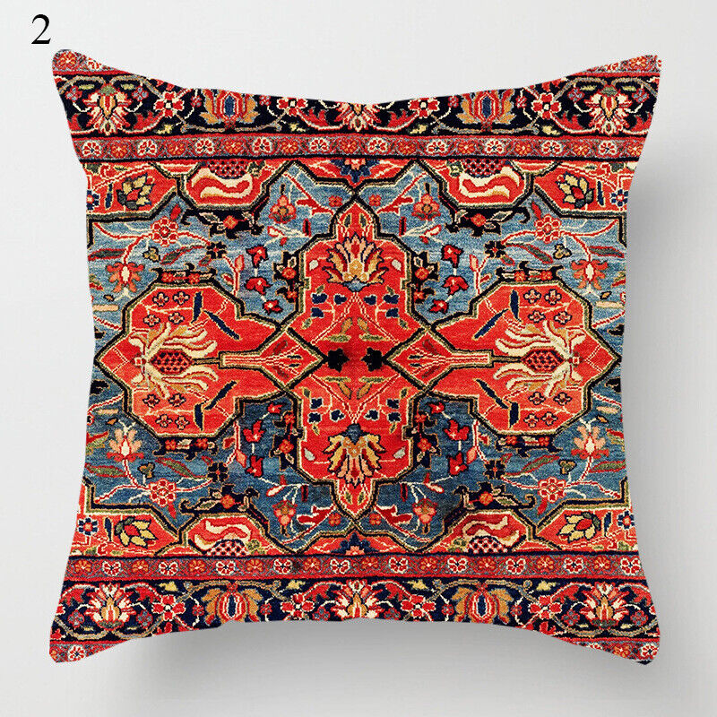 Colorful Global Inspired Pattern Pillow Cover Home Decor