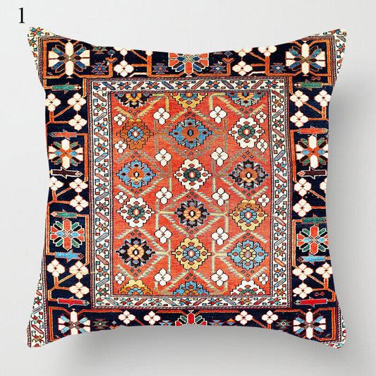 Colorful Global Inspired Pattern Pillow Cover Home Decor - Cofik