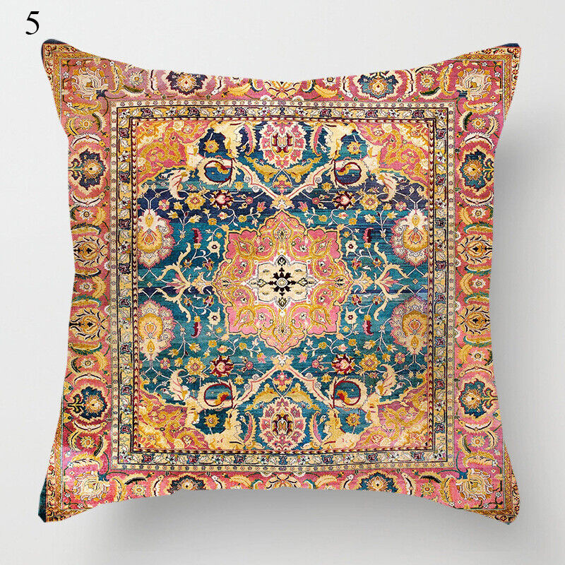 Colorful Global Inspired Pattern Pillow Cover Home Decor